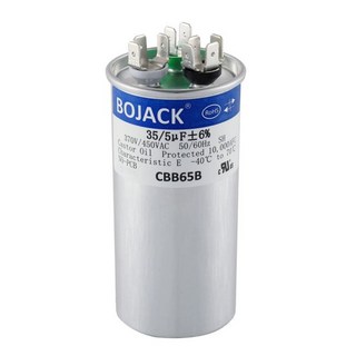 BOJACK 35+5uF 355 MFD ±6 370V440V CBB65 AC 모터 런용 듀얼 런 원형 스타트 커패시터 또는 팬 콘덴서 스트레이트, BOJACK 35+5uF 355 MFD ±6 370V, 1개