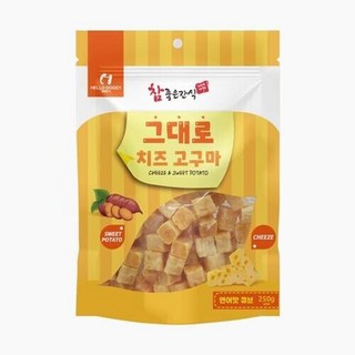 아기 어르신 강아지용 쫀득한 큐브 간식 연어