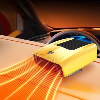 YAILIS 차량용 온풍기 자동차 히터 12V/24V 2단 풍속 조절저소음 150W, 12V승용차[옐로우], 1개