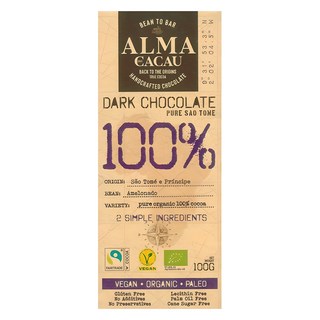 알마카카우 유기농 다크 초콜릿 100%, 100g, 1개