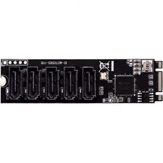 PC 데이터 센터용 고속 M.2 PCIe3.0 ~ 5Port SATA3.0 확장 카드 NVME 하드 디스크 어댑터, PC 데이터 센터용 고속 M.2 PCIe3.0 ~ 5P, 1개