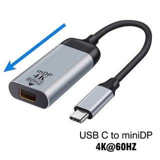 노트북 맥북 TV 박스 PS5 스위치 아이패드 갤럭시용 USB C-DP 디스플레이 포트 미니 DP 4K VGA 어댑터 HDMI 호환 8K, C to miniDP 4K60HZ C