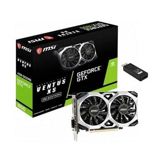 TiTac 2021MSI 게이밍 지포스 GTX 1650 128비트 HDMI/DP/DVI 오버클럭 듀얼 팬 4GB GDRR6 PCI 3.0 X16 OC 그래픽카드 D6 벤투스 X