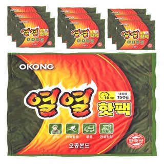 핫앤핫 핫팩 군용 대용량 핫팩 160g, 10개