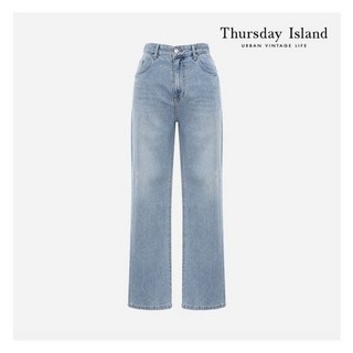 써스데이아일랜드 [Thursday Island] 플라워 프린트 루즈핏 배기 데님(T226M