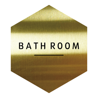 골드 스테인리스 육각 각인 부착식 도어 사인 문패 팻말 BATH ROOM 명조, 2. 명조, 2. 실버, 1. STAFF ONLY