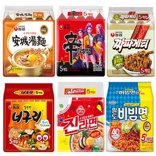 올따옴멀티라면 신라면5+진매5+짜파5+너구리5+안성5+비빔면5, 30개