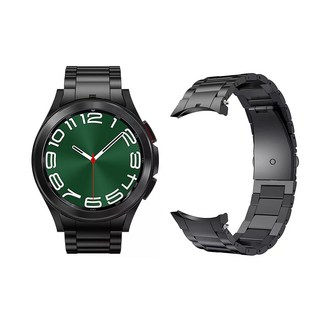 아이메이드잇 갤럭시워치 호환 스탠다드 일체형 메탈 밴드 스트랩, 블랙