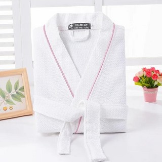 봄 수건 목욕 가운 코튼 잠옷 기모노 남여 드레싱 긴 샤워 수면 테리 화이트, 3. 5, 1개