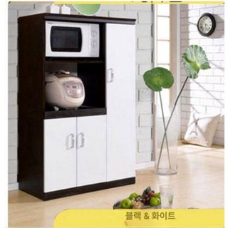 낮은 광파오븐 도어수납장 원목 수납장