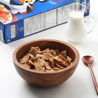 자연리 우드볼 2호 나무 샐러드 시리얼 그릭 요거트 디저트 볼 그릇, 1개