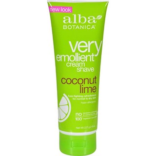 알바보타니카 Alba Botanica 모이스처라이징 크림 쉐이브 코코넛 라임 - 236.6ml(8온스), 알바보타니카 Alba Botanica 모이스처라이징 크