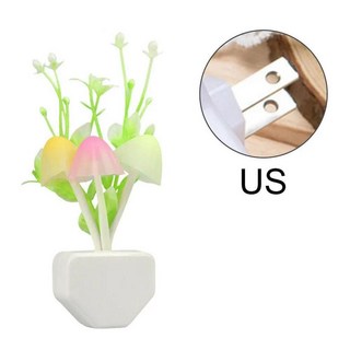 참신한 야간 조명 Eu 및 Us 플러그 유도 꿈 버섯 곰팡이 Luminaria 램프 220/110v Led, 01 US plug, 1개