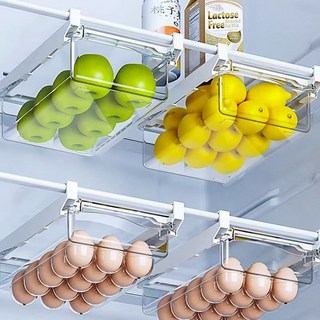 Alemon 냉장고 정리용기 선반 레일바스켓