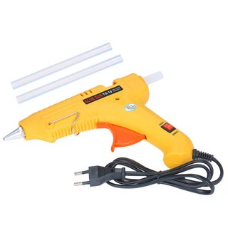 전동글루건 실리콘 자동 핫멜트 접착제 60W/100W 전력 조절 기계 산업용 가정용 DIY GT10, YELLOW, 1개