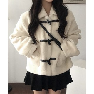 [주문폭주/유사품주의!]포근 밍크양털 떡볶이 숏코트(겨울아우터 뽀글이 오버핏자켓 하프후리스 울잠바점퍼 러블리 페이크무스탕 롱플리스 빅사이즈 세미크롭 일본 크리스마스 연말룩)