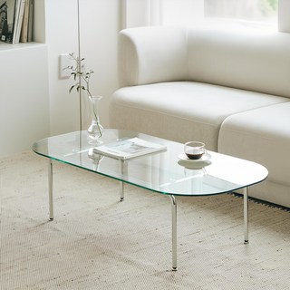 메종드꼼마 아르코 유리 거실테이블