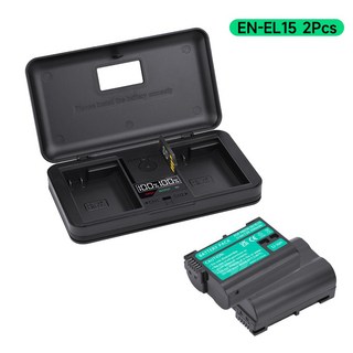 2500mAh EN-EL15 EN-EL15C 배터리 + LCD 고속 충전 충전기 EN EL15 EL15A Nikon Z5 Z6 ii Z7 Z8 ZF D600 D6