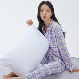 여성 파자마 잠옷 상하의 세트 8종 긴팔 가을 겨울 체크 무지 홈웨어 이지웨어