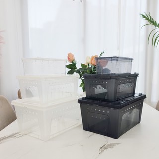 코코넷 반투명 케이지 대, 블랙 대, 3개
