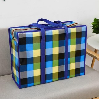 CUBBYCASE 방수 부직포 이불정리 가방 대용량 이사짐가방 수납백, Blue, 1개