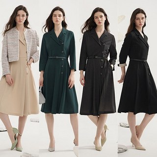 25SS 최신상 더블 테일러드 플레어 드레스 1종 CKA251F0101OP