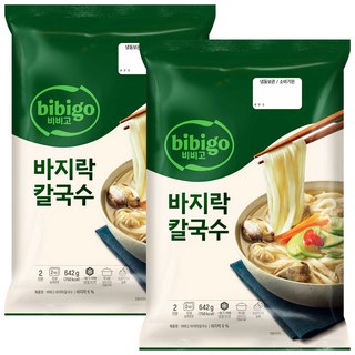 비비고 시원 바지락 칼국수, 642g, 2개