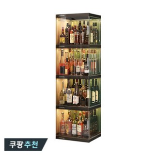 RAONLIVING 가정용 위스키장 양주진열장 위스키 와인 장식장 진열장 양주장 거실 블랙 3단 상품 이미지