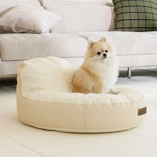 디팡 엄마품 원형빈백 사각빈백 강아지방석 고양이쿠션 S M, 카푸치노, 원형빈백M, 1개 디팡빈백