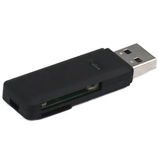 모조리 USB 3.0 블랙박스 SD 멀티 카드 리더기, 블랙, 1개