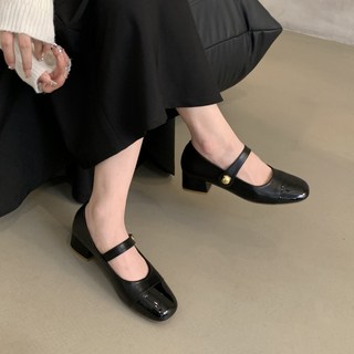 MIROSE 메리제인 미들 굽 여성화 로퍼 단화 발편한 여성구두+미니구두주걱지급