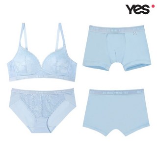 예스 YES 컴포트 레이스 편한 노와이어브라 커플속옷SET YSWBZA13YSWPZA13YSMDZA13