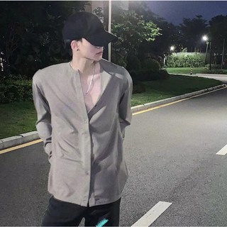 카미르 원단 캔버스 민감 변색 발광 온도변화원단 그레이/55 온도 온도변화 회색 테크놀러지, 노카라 긴팔 셔츠 브라운, 1개