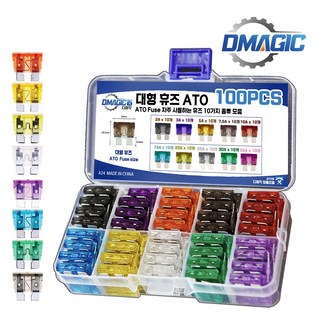 100 PCS 대형 ATO 자동차 퓨즈 세트 – 비상용, A24 규격 태양광발전휴즈 100 PCS 대형 ATO 자동차 퓨즈 세트 – 비상용, A24 규격 태양광발전휴즈