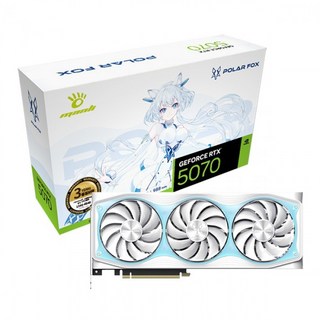 만리 MANLI 지포스 RTX 5070 Polar Fox OC V2 D7 12GB 인텍앤컴퍼니 VGA 그래픽카드, 단일모델