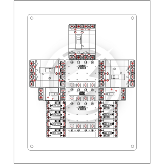 전기 3상 분전반 배전반 전기판넬 DIY제작, GSQP-03, SBE-104 4P (75A), GSTC (스틸 1.0T), 1개