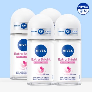 니베아 데오드란트 롤온 엑스트라 브라이트 50ml 4개