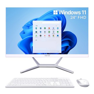 뷰라이프 24형 일체형PC N5095 윈도우11포함 무선키보드마우스 증정, 240GB, 8GB, 화이트, AP-D238-N5, WIN11 Pro