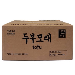 고양이두부모래 18kg / 48L / 1.5mm 극세입자 (두부향) 정직한 고양이모래, 6개, 8L