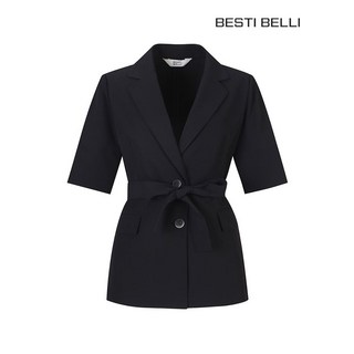 베스띠벨리 UV 쿨 5부 테일러드 셋업 자켓 블랙 BGJAE1148