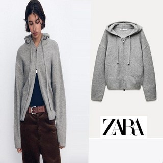 ZARA 니트 후드 가디건