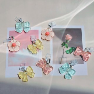 베나인 비즈 충전단자 보호캡 휴대폰 충전 먼지 보호 마개 C타입 8핀 3종 4SET, 4개, 리본C타입