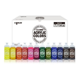 비비드컬러 아크릴컬러 220ml 12색 B세트