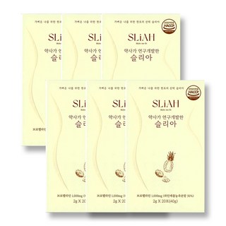 슬리아 브로멜라인 고함량 칼륨 늙은호박 파인애플 효소 아이, 40g, 6박스