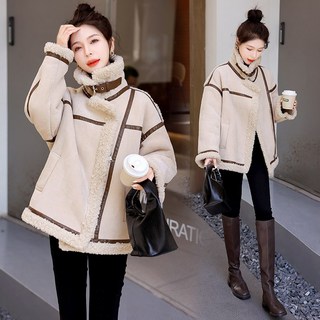 램스울 퍼 일체형 겨울 도톰 야상 패딩