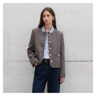 더아이잗뉴욕 더아이잗 트위드 라운드넥 크롭 재킷 IRSP0JK551