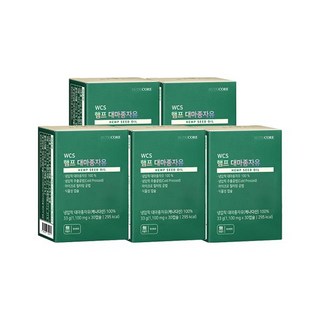 [4+1] 뉴트리코어 WCS 햄프 대마종자유 AOSCA CSGA 인증 종자 햄프씨드오일 1100mg x 150캡슐 (5박스), 햄프 대마종자유 4+1, 5개, 30정