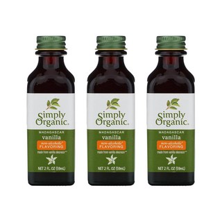 심플리 오가닉 마다가스카르 바닐라 무알코올 향료 59ml X 3병, 3개