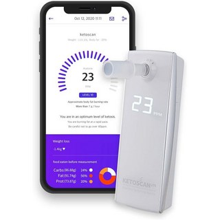 KETOSCAN Lite 호흡 케톤 측정기 다이어트 및 피트니스 추적기 모니터링, 1개
