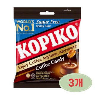 코피코 슈가프리 커피맛 캔디, 75g, 3개